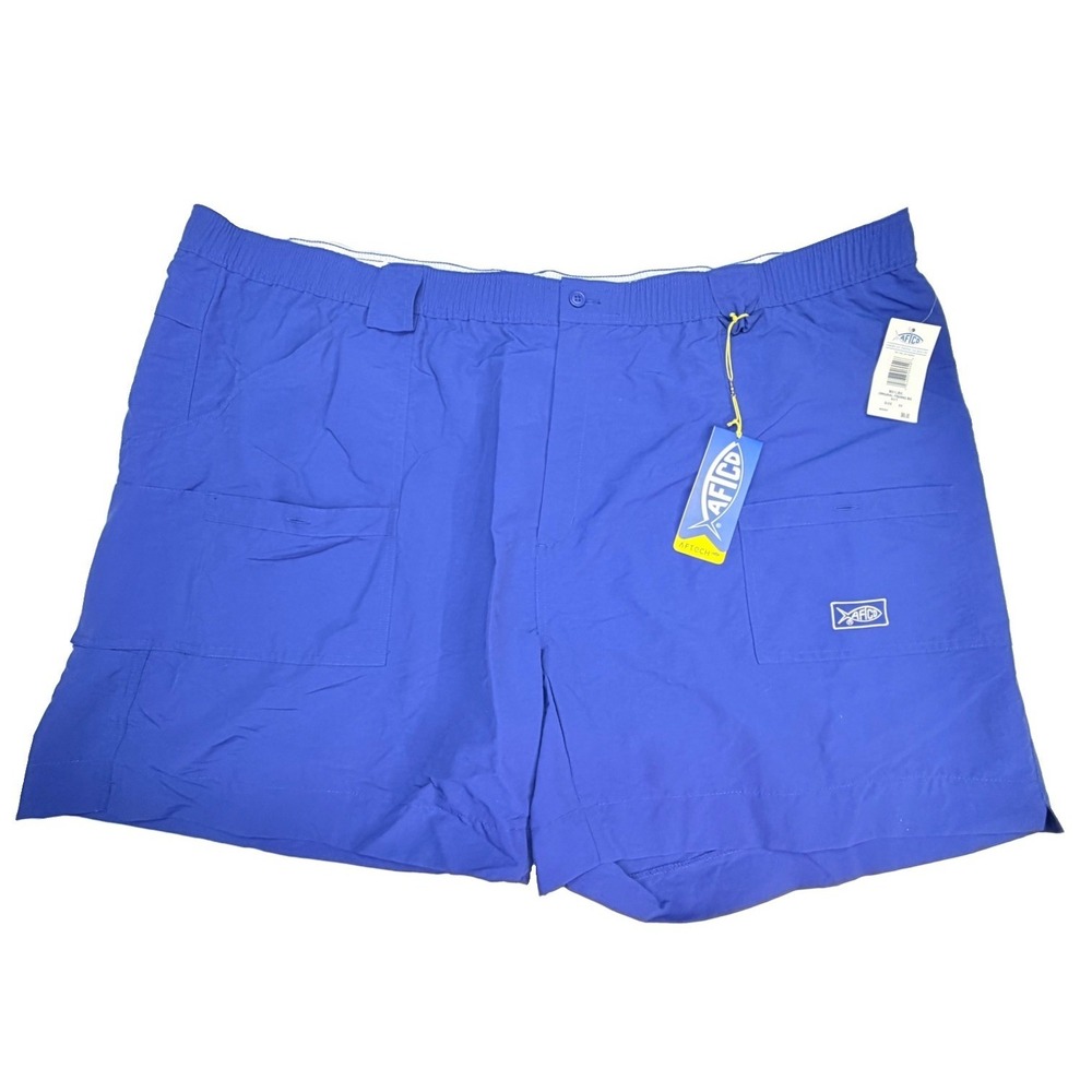 AFTCO Original Fishing Shorts Men's Size 54 Blue AFTCO AFT Tech NWT 6" Inseam